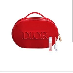 Dior Glossy Red Vanity Case & lip gloss